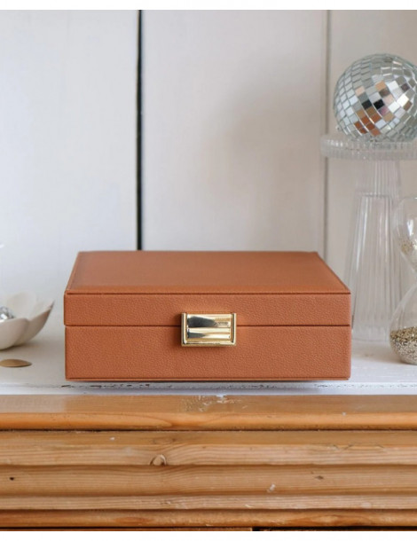 MAISON SCARLETT Boîte À bijoux Anne Imitation Cuir - Camel