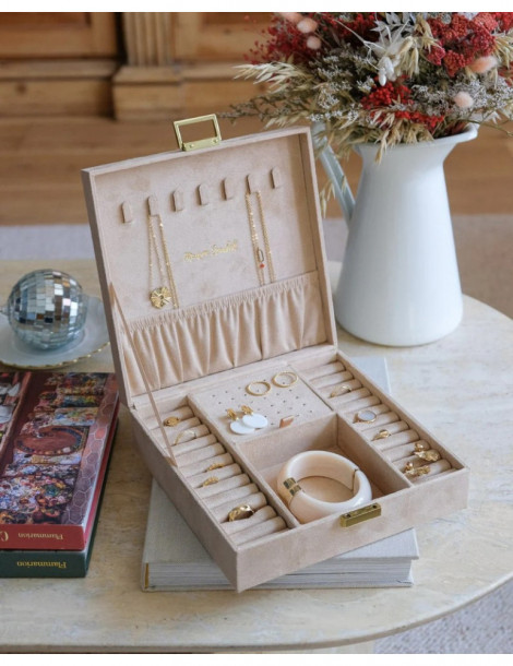 MAISON SCARLETT Boîte À bijoux Anne Velours - Beige