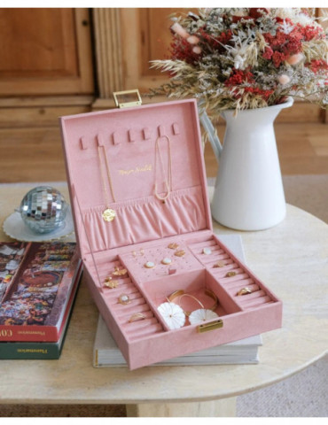 MAISON SCARLETT Boîte À bijoux Anne Velours - Rose