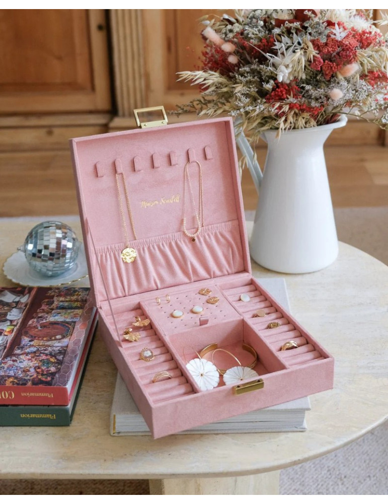 MAISON SCARLETT Boîte À bijoux Anne Velours - Rose