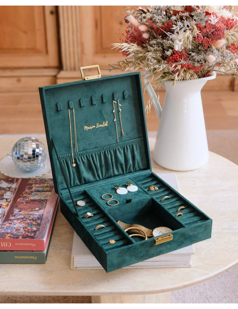 MAISON SCARLETT Boîte À bijoux Anne Velours - Vert