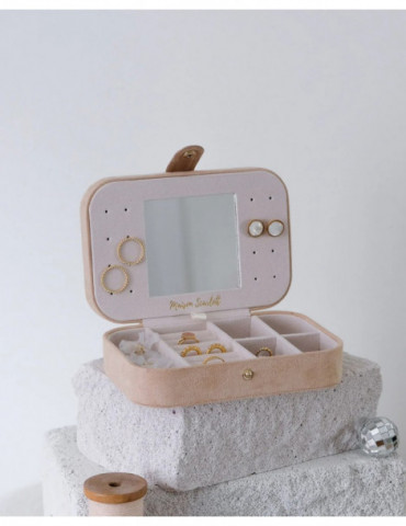 MAISON SCARLETT Boîte À Bijoux Brigitte Velours - Beige