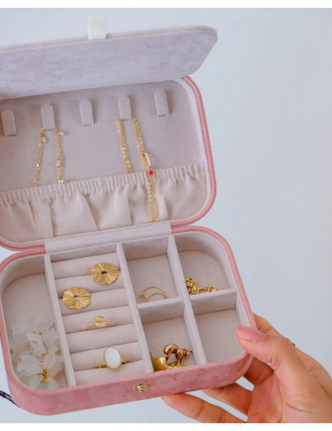 MAISON SCARLETT Boîte À Bijoux Brigitte Velours - Beige