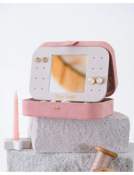 MAISON SCARLETT Boîte À Bijoux Brigitte Velours - Beige