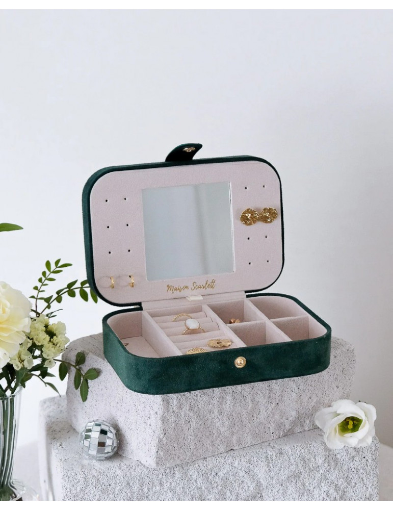 MAISON SCARLETT Boîte À Bijoux Brigitte Velours - Vert