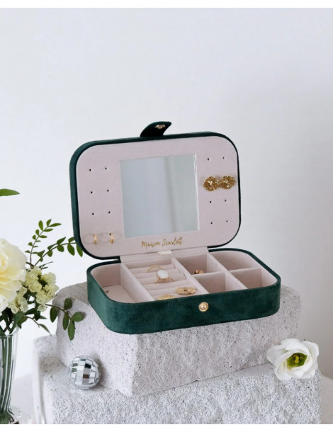 MAISON SCARLETT Boîte À Bijoux Brigitte Velours - Vert