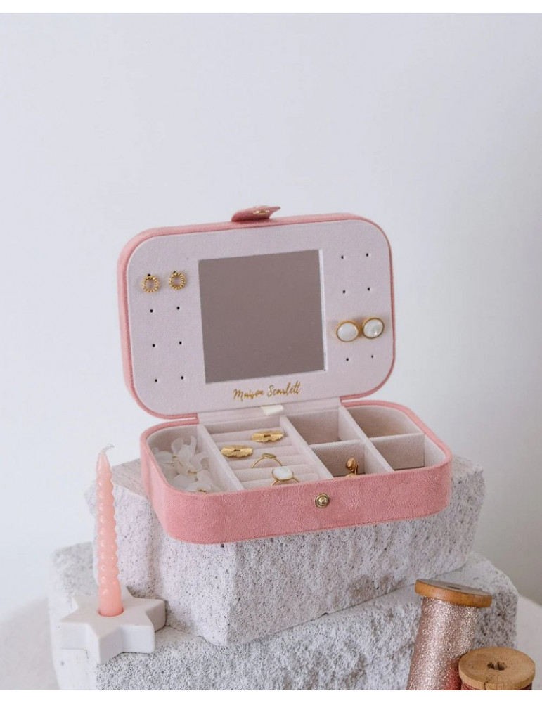 MAISON SCARLETT Boîte À Bijoux Brigitte Velours - Rose