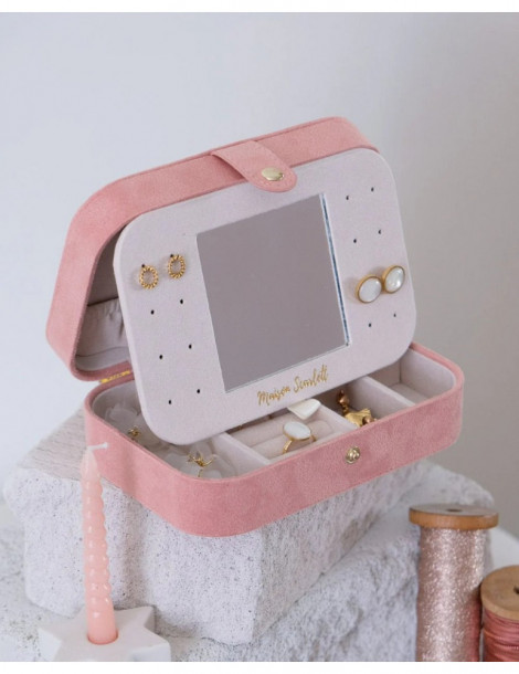 MAISON SCARLETT Boîte À Bijoux Brigitte Velours - Rose