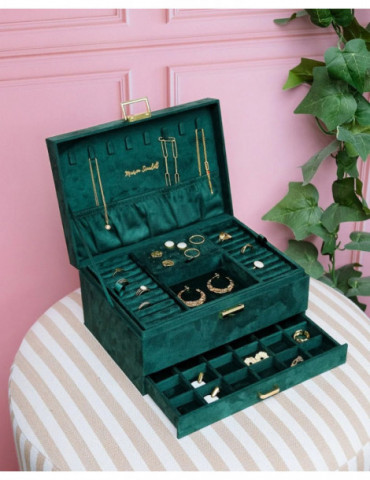 MAISON SCARLETT Boîte À Bijoux Denise Velours - Vert