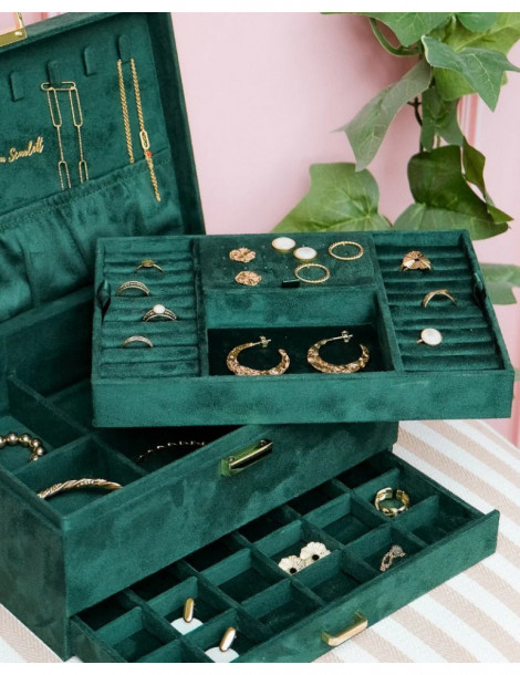 MAISON SCARLETT Boîte À Bijoux Denise Velours - Vert