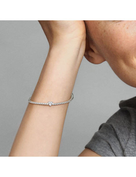 PANDORA Bracelet Rivière Coeur Scintillant