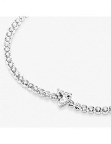 PANDORA Bracelet Rivière Coeur Scintillant