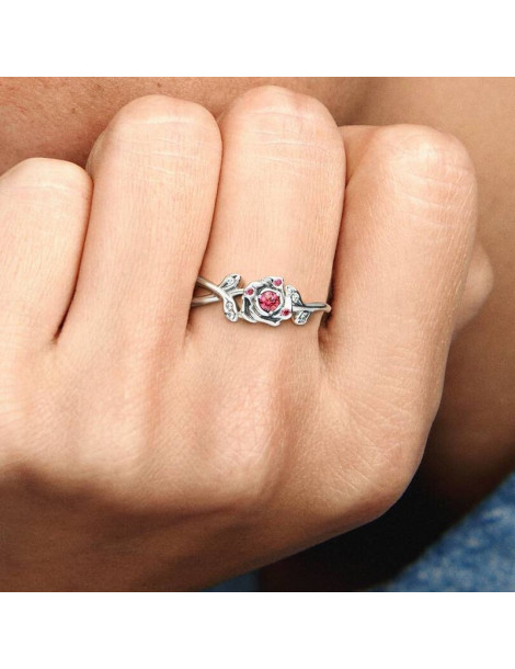 PANDORA Bague La Belle et La Bête Rose Disney