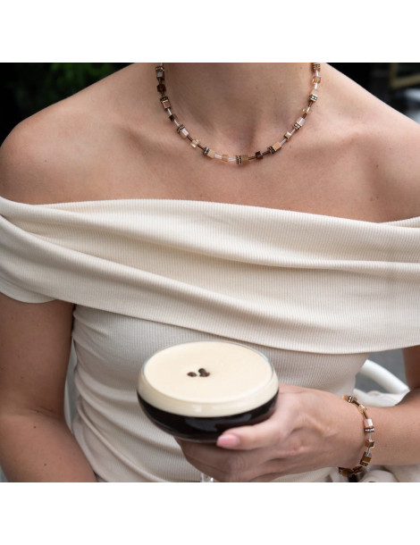 COEUR DE LION Collier GeoCUBE® Iconic Mocha Mousse