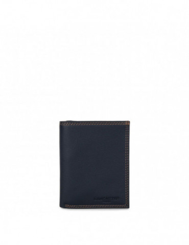 LANCASTER Portefeuille Soft Vintage - Bleu & Camel