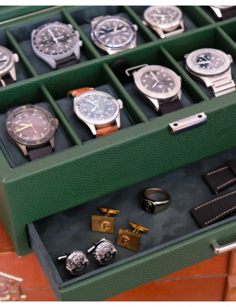 MAISON SCARLETT Boîte À Montres Jean Imitation Cuir - Noir