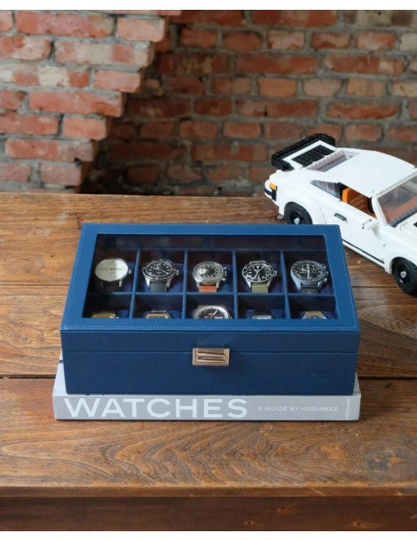 MAISON SCARLETT Boîte À Montres Jean Imitation Cuir - Bleu