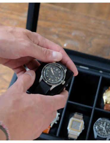 MAISON SCARLETT Boîte À Montres Jean Imitation Cuir - Bleu