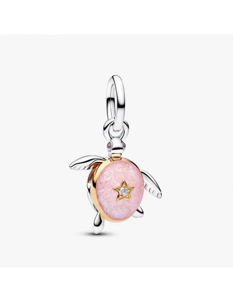 PANDORA Charm Pendant 2026 Diamant de Synthèse et Tortue de Mer Rose
