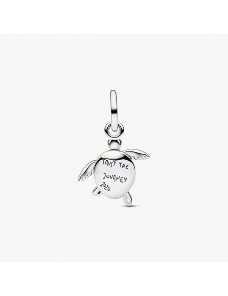 PANDORA Charm Pendant 2026 Diamant de Synthèse et Tortue de Mer Rose