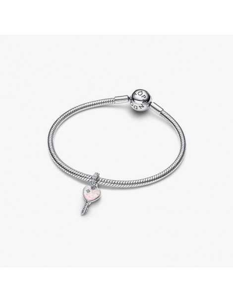 PANDORA Charm Pendant Clé Cœur Opalescent