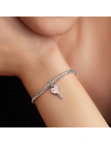 PANDORA Charm Pendant Clé Cœur Opalescent