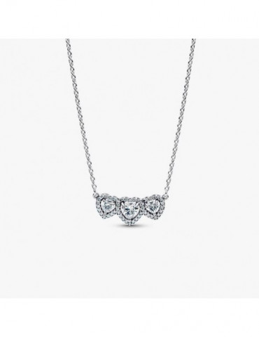 PANDORA Collier Trilogie de Cœurs Halo