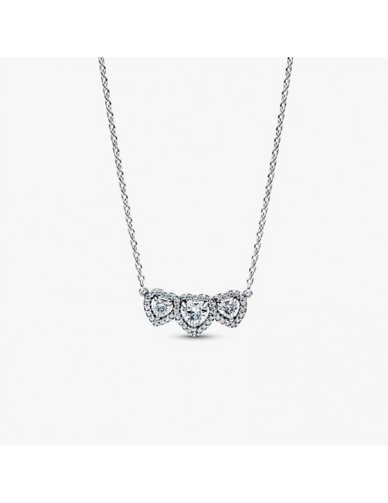 PANDORA Collier Trilogie de Cœurs Halo