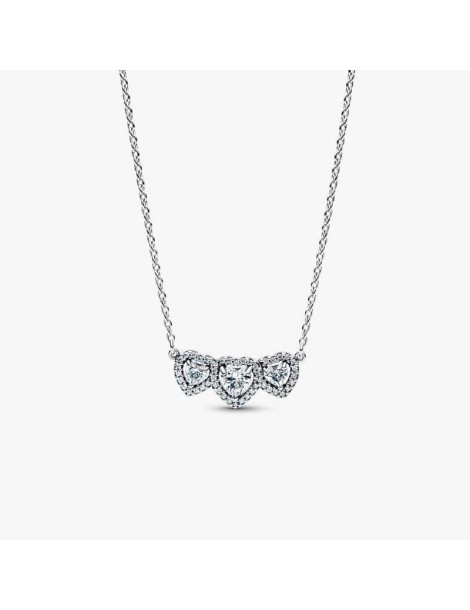 PANDORA Collier Trilogie de Cœurs Halo