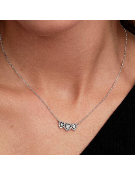 PANDORA Collier Trilogie de Cœurs Halo