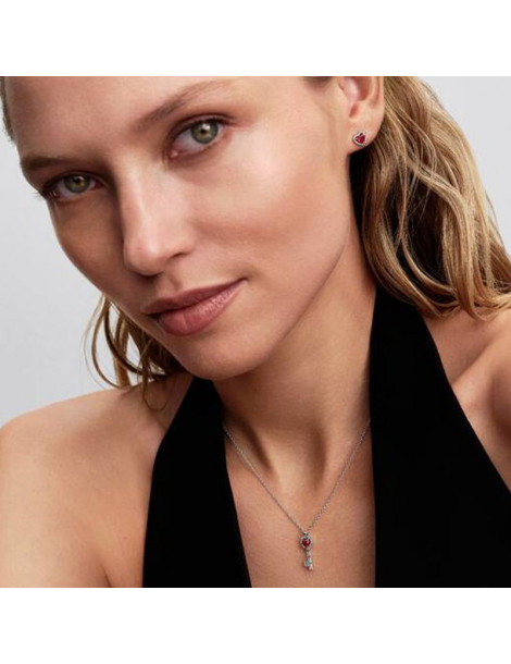 PANDORA Clous d'Oreilles Cœurs Surélevés