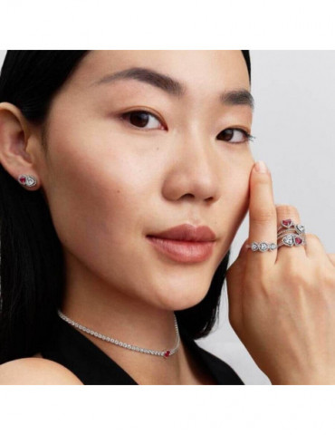 PANDORA Bague Trilogie de Cœurs Halo