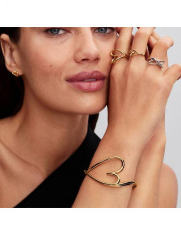 PANDORA Bague Cœur Organique - Petit Modèle