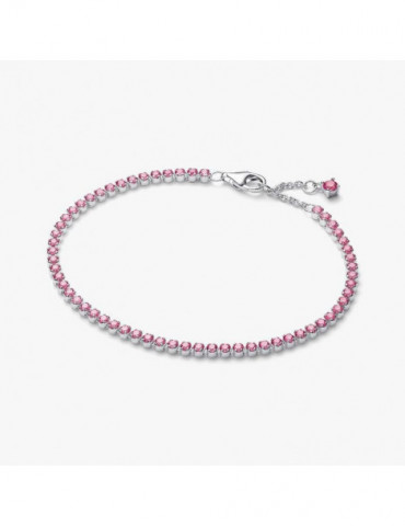 PANDORA Bracelet Rivière Rose Scintillant - Petit Modèle
