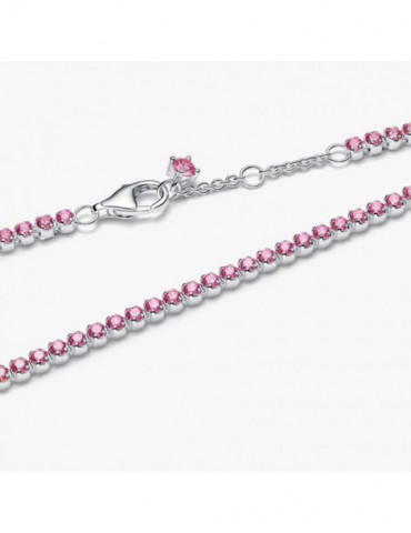 PANDORA Bracelet Rivière Rose Scintillant - Petit Modèle