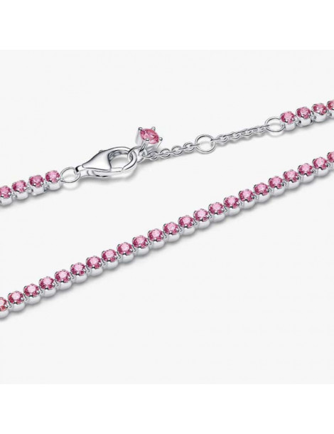 PANDORA Bracelet Rivière Rose Scintillant - Petit Modèle