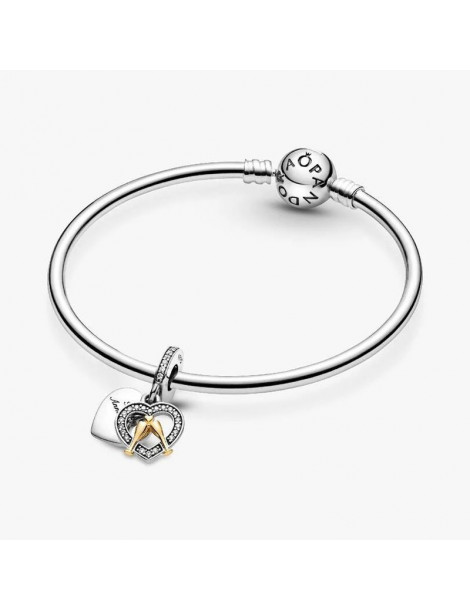 PANDORA Charm Pendant Joyeux Anniversaire de Mariage Bicolore