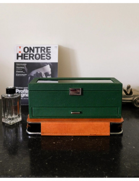 MAISON SCARLETT Boîte À Montres Jean Imitation Cuir Vert