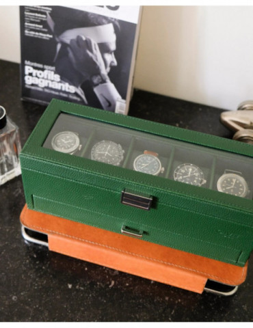 MAISON SCARLETT Boîte À Montres Jean Imitation Cuir Vert