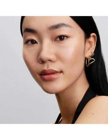 PANDORA Créoles Cœur Organique - Petit Modèle