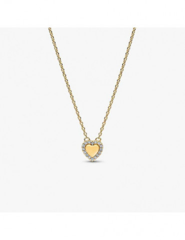PANDORA Collier Cœur Halo Gravable