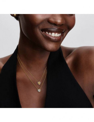 PANDORA Collier Cœur Halo Gravable