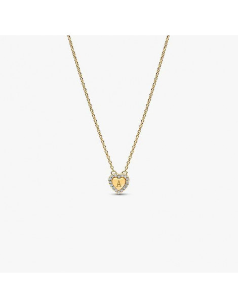 PANDORA Collier Cœur Halo Gravable