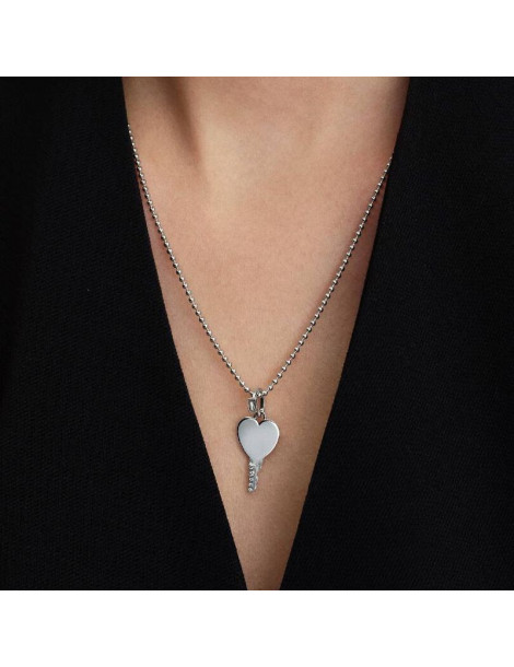 PANDORA Charm Pendentif Clé Cœur Gravable