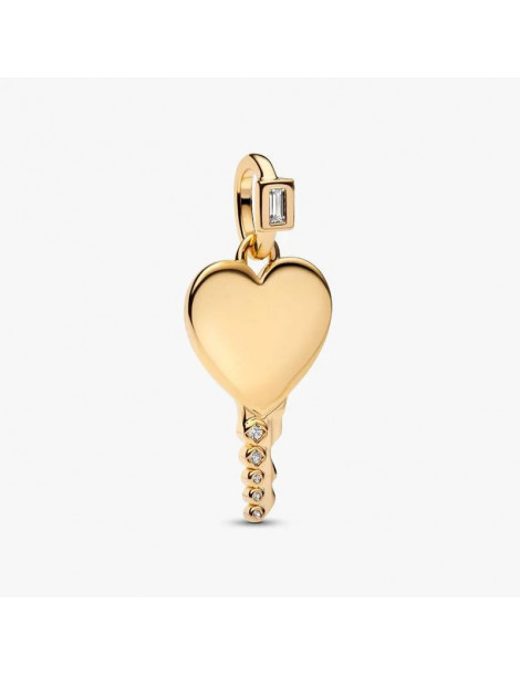 PANDORA Charm Pendentif Clé Cœur Gravable