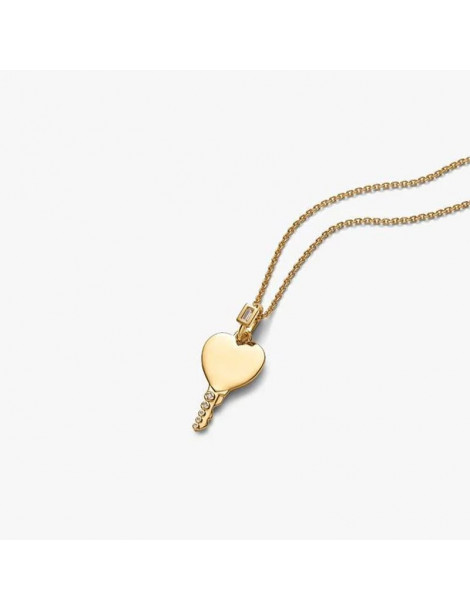 PANDORA Charm Pendentif Clé Cœur Gravable