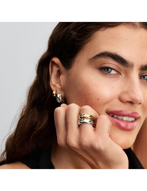 PANDORA Anneau Large Ondulé