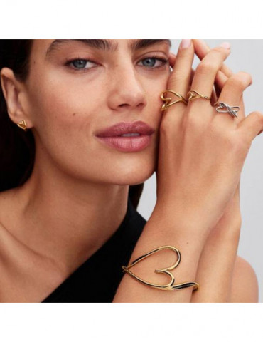 PANDORA Bague Cœur Organique - Petit Modèle