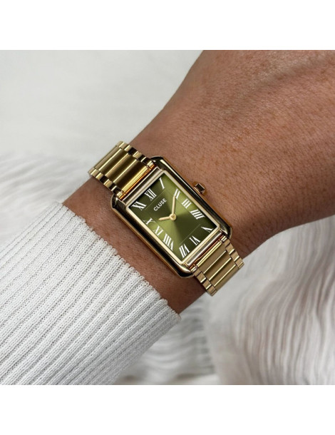 CLUSE Montre Belisenna Steel Olive Gold