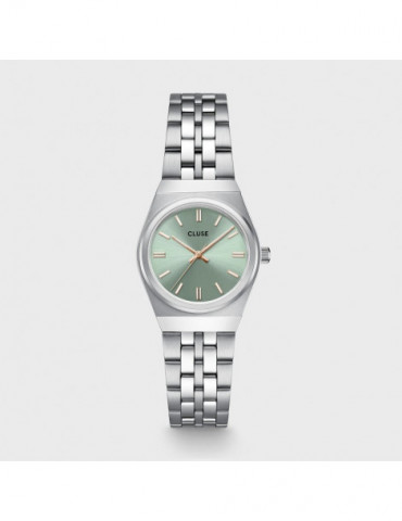 CLUSE Montre Retro 70's Mini Steel Sage Green Silver